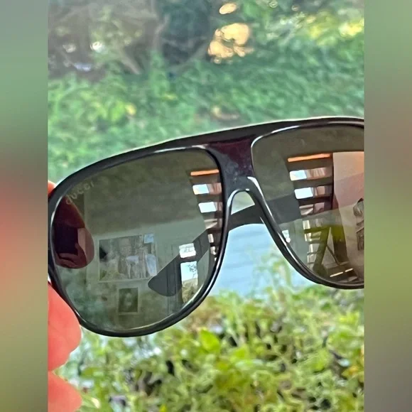 Gucci | Accessories | Gucci Black Frames With Yellow Tint  display picture 1